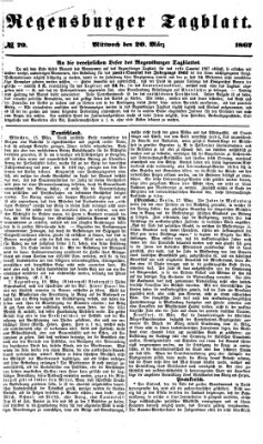 Regensburger Tagblatt Mittwoch 20. März 1867