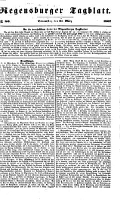 Regensburger Tagblatt Donnerstag 21. März 1867