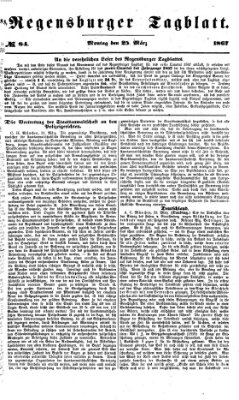 Regensburger Tagblatt Montag 25. März 1867