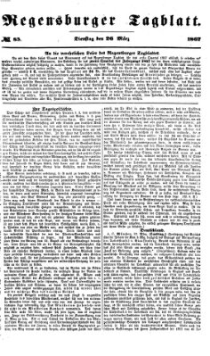 Regensburger Tagblatt Dienstag 26. März 1867