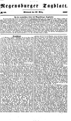 Regensburger Tagblatt Mittwoch 27. März 1867