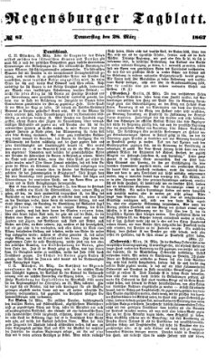 Regensburger Tagblatt Donnerstag 28. März 1867