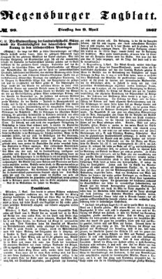 Regensburger Tagblatt Dienstag 9. April 1867