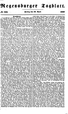 Regensburger Tagblatt Freitag 12. April 1867