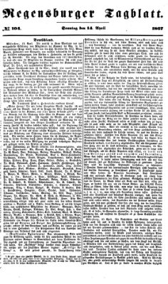 Regensburger Tagblatt Sonntag 14. April 1867