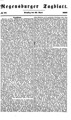 Regensburger Tagblatt Dienstag 23. April 1867