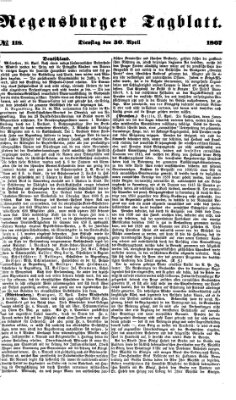 Regensburger Tagblatt Dienstag 30. April 1867