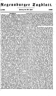 Regensburger Tagblatt Freitag 21. Juni 1867