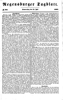 Regensburger Tagblatt Donnerstag 11. Juli 1867