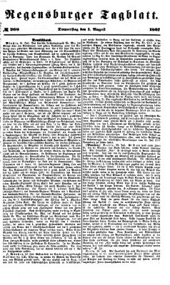 Regensburger Tagblatt Donnerstag 1. August 1867