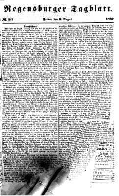 Regensburger Tagblatt Freitag 9. August 1867