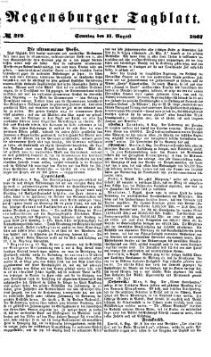 Regensburger Tagblatt Sonntag 11. August 1867