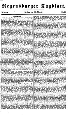 Regensburger Tagblatt Freitag 16. August 1867