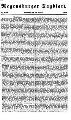 Regensburger Tagblatt Sonntag 18. August 1867