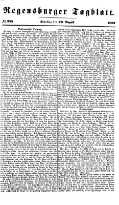 Regensburger Tagblatt Dienstag 20. August 1867