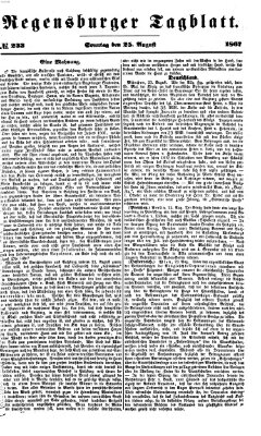 Regensburger Tagblatt Sonntag 25. August 1867