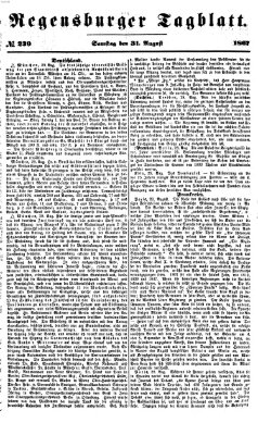 Regensburger Tagblatt Samstag 31. August 1867