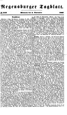 Regensburger Tagblatt Mittwoch 4. September 1867