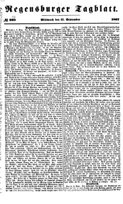 Regensburger Tagblatt Mittwoch 11. September 1867