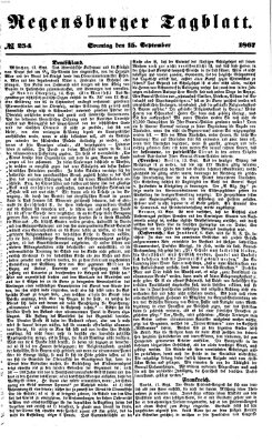 Regensburger Tagblatt Sonntag 15. September 1867