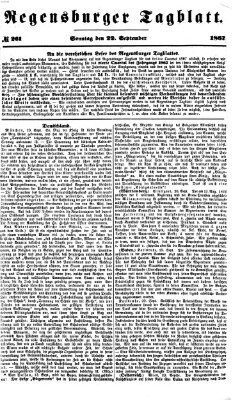 Regensburger Tagblatt Sonntag 22. September 1867