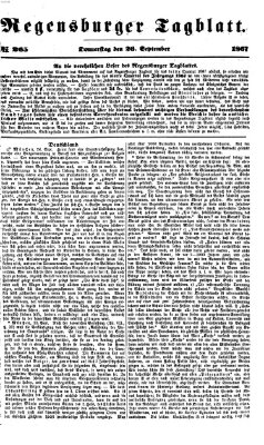 Regensburger Tagblatt Donnerstag 26. September 1867