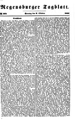 Regensburger Tagblatt Sonntag 6. Oktober 1867