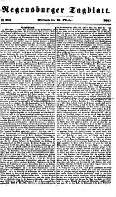 Regensburger Tagblatt Mittwoch 16. Oktober 1867