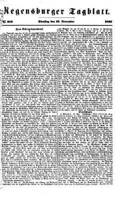 Regensburger Tagblatt Dienstag 19. November 1867