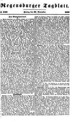 Regensburger Tagblatt Freitag 22. November 1867