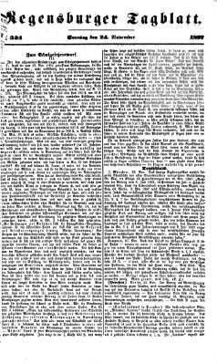 Regensburger Tagblatt Sonntag 24. November 1867