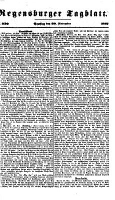 Regensburger Tagblatt Samstag 30. November 1867