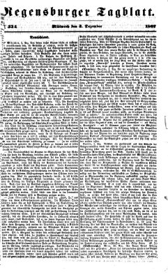 Regensburger Tagblatt Mittwoch 4. Dezember 1867