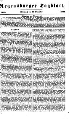 Regensburger Tagblatt Mittwoch 18. Dezember 1867