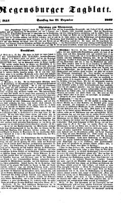 Regensburger Tagblatt Samstag 21. Dezember 1867