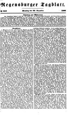 Regensburger Tagblatt Sonntag 22. Dezember 1867