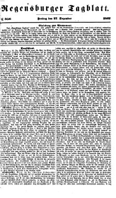 Regensburger Tagblatt Freitag 27. Dezember 1867