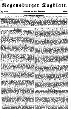 Regensburger Tagblatt Sonntag 29. Dezember 1867