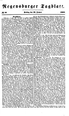 Regensburger Tagblatt Freitag 10. Januar 1868