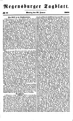 Regensburger Tagblatt Montag 13. Januar 1868