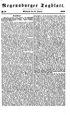 Regensburger Tagblatt Mittwoch 15. Januar 1868