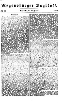 Regensburger Tagblatt Donnerstag 16. Januar 1868