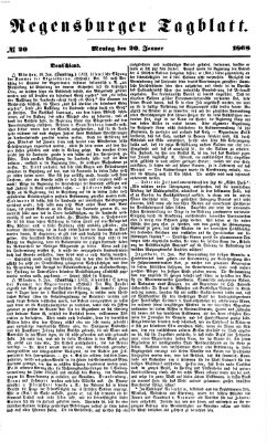 Regensburger Tagblatt Montag 20. Januar 1868