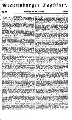 Regensburger Tagblatt Samstag 25. Januar 1868