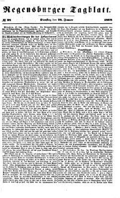 Regensburger Tagblatt Dienstag 28. Januar 1868