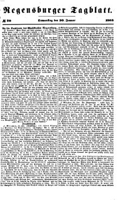 Regensburger Tagblatt Donnerstag 30. Januar 1868