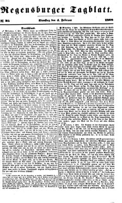 Regensburger Tagblatt Dienstag 4. Februar 1868