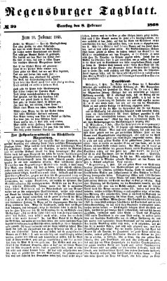 Regensburger Tagblatt Samstag 8. Februar 1868