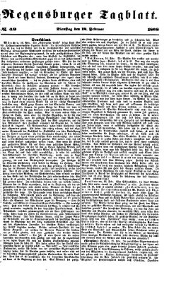 Regensburger Tagblatt Dienstag 18. Februar 1868