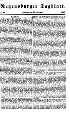 Regensburger Tagblatt Sonntag 23. Februar 1868